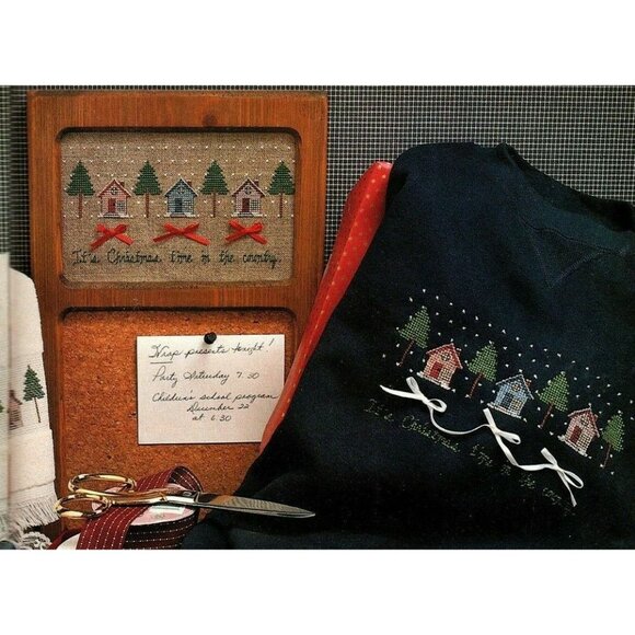 Country Stitch Magazine 1990 Premier Issue Cross Stitch Patterns Christmas - Picture 9 of 10